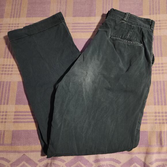 Vtg 50s Penneys Big Mac Chino Sanforized Twill Distressed Trousers Pants 30 x 32